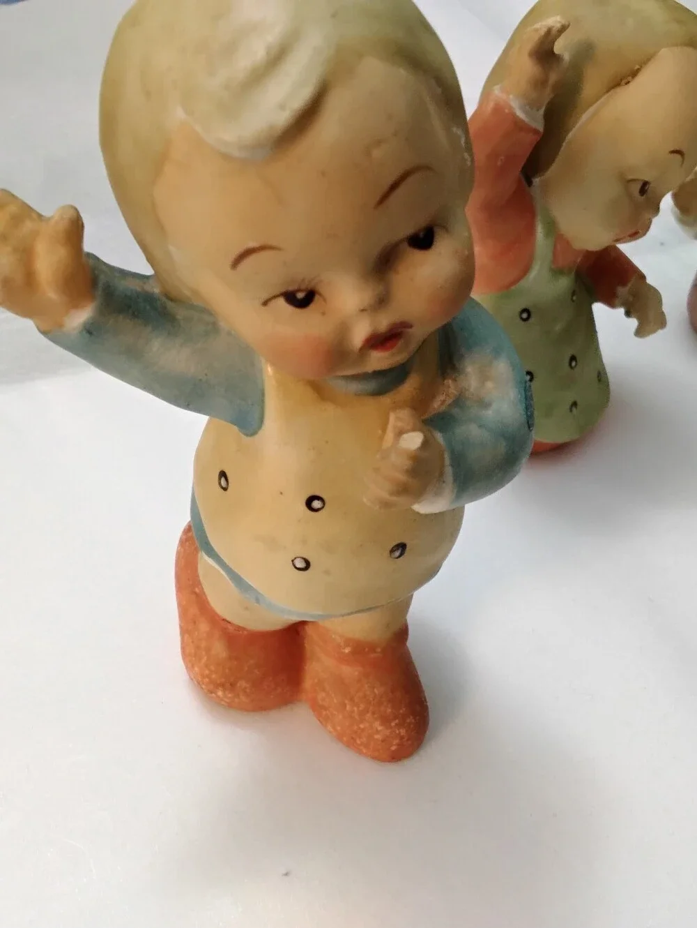 4007 Vintage 1950s Mid-Century Kewpie Style Piano BabysFigurine Set - Multicolor - Picture 5 of 16